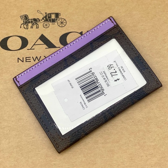 Coach Slim ID Card Case Small Wallet - Picture 3 of 7